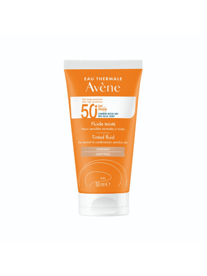 Protector Solar Fluido Con Color Avène Spf 50+ 50 Ml